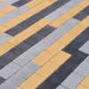 Приклад чорної, сірої та жовтої тротуарної плитки. Купити у салоні тротуарної плитки «Melius» у Вінниці